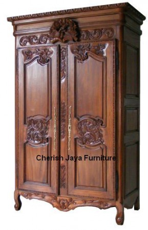 Code: AS 003-T Name: Armoire Size: W=130 x H=57 x H=215 cm Wood: Solid Mahogany wood.﻿